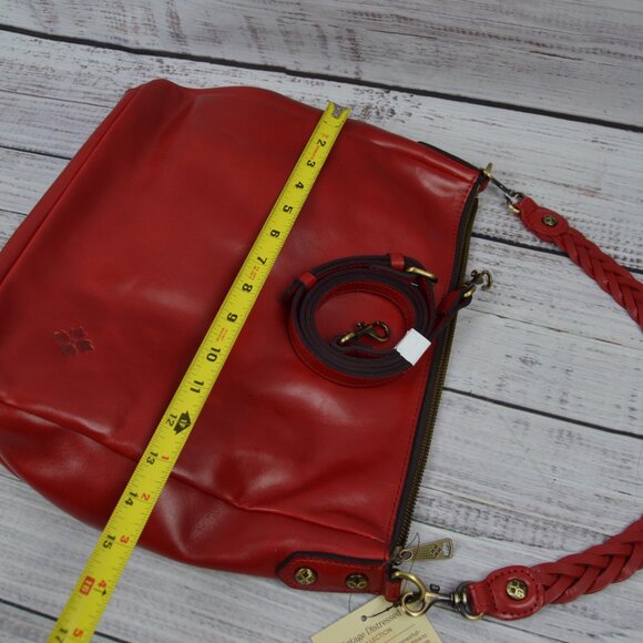 Patricia Nash Lilia Rosewood Large Leather Hobo Crossbody w/ Braided Handle NEW - Picture 9 of 16